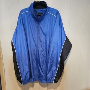 Harbor Bay Jacket, Men’s, Size 3X, Windbreaker Blue & Black